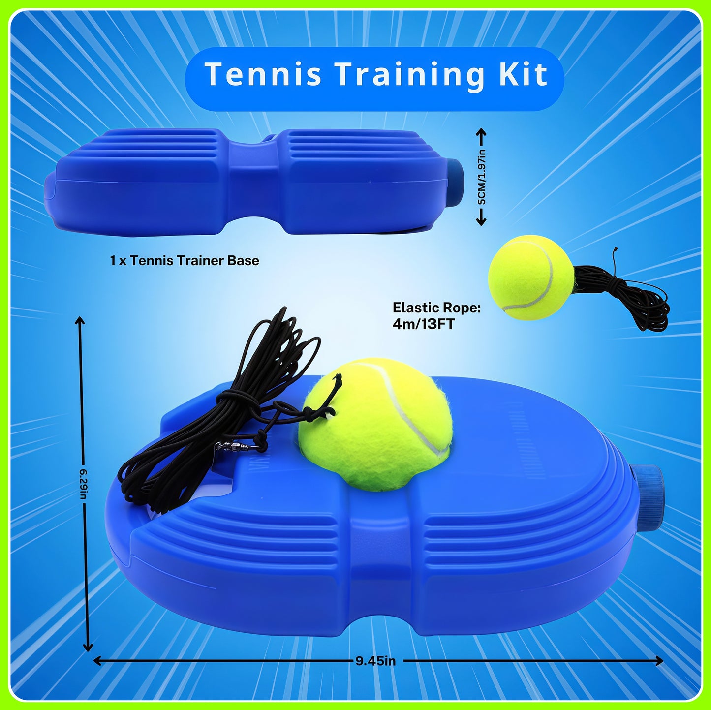 Solo Tennis & Cricket Trainer Rebound Ball with String