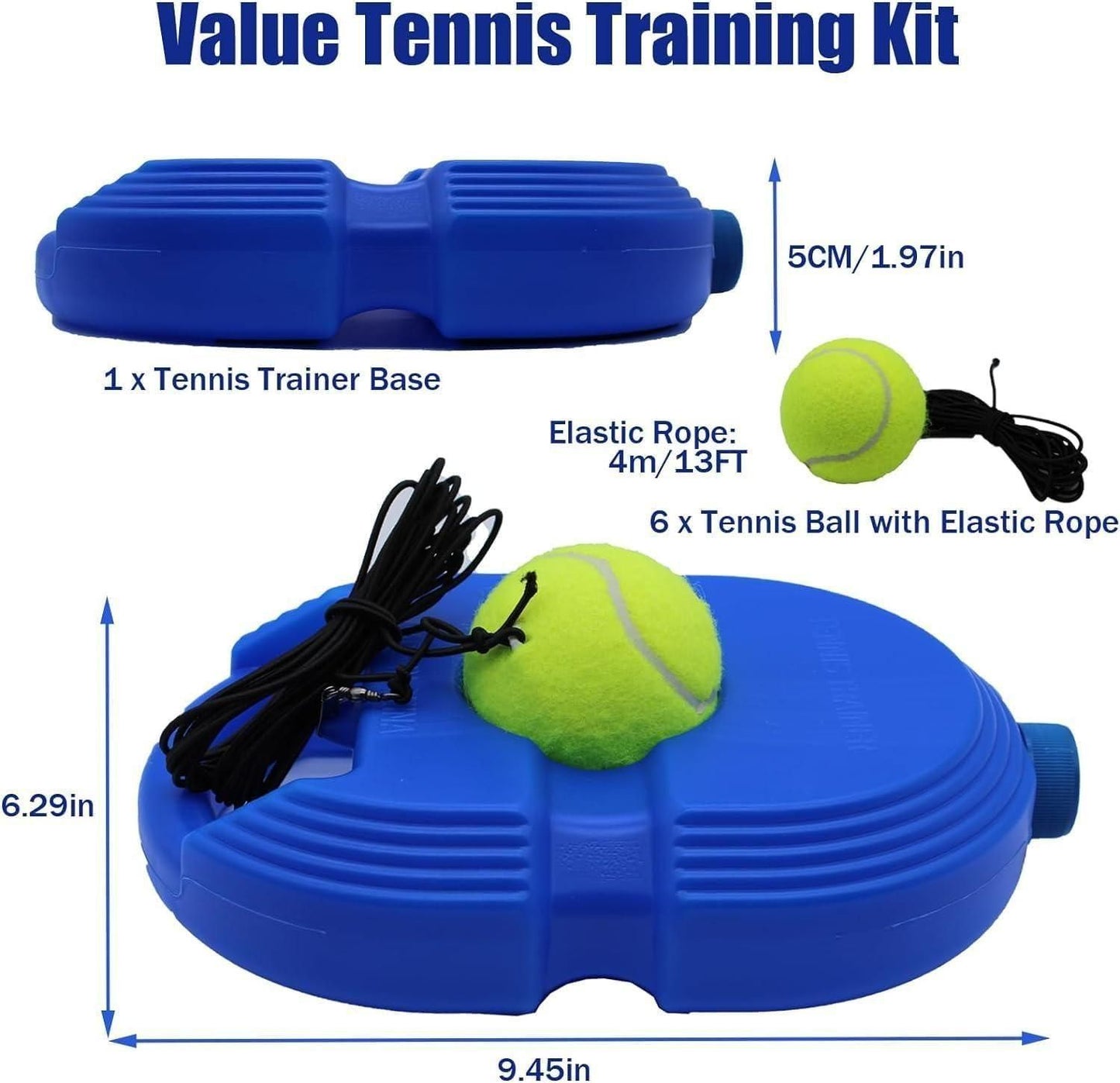 🎾🏏 Solo Tennis & Cricket Trainer Rebound Ball with String