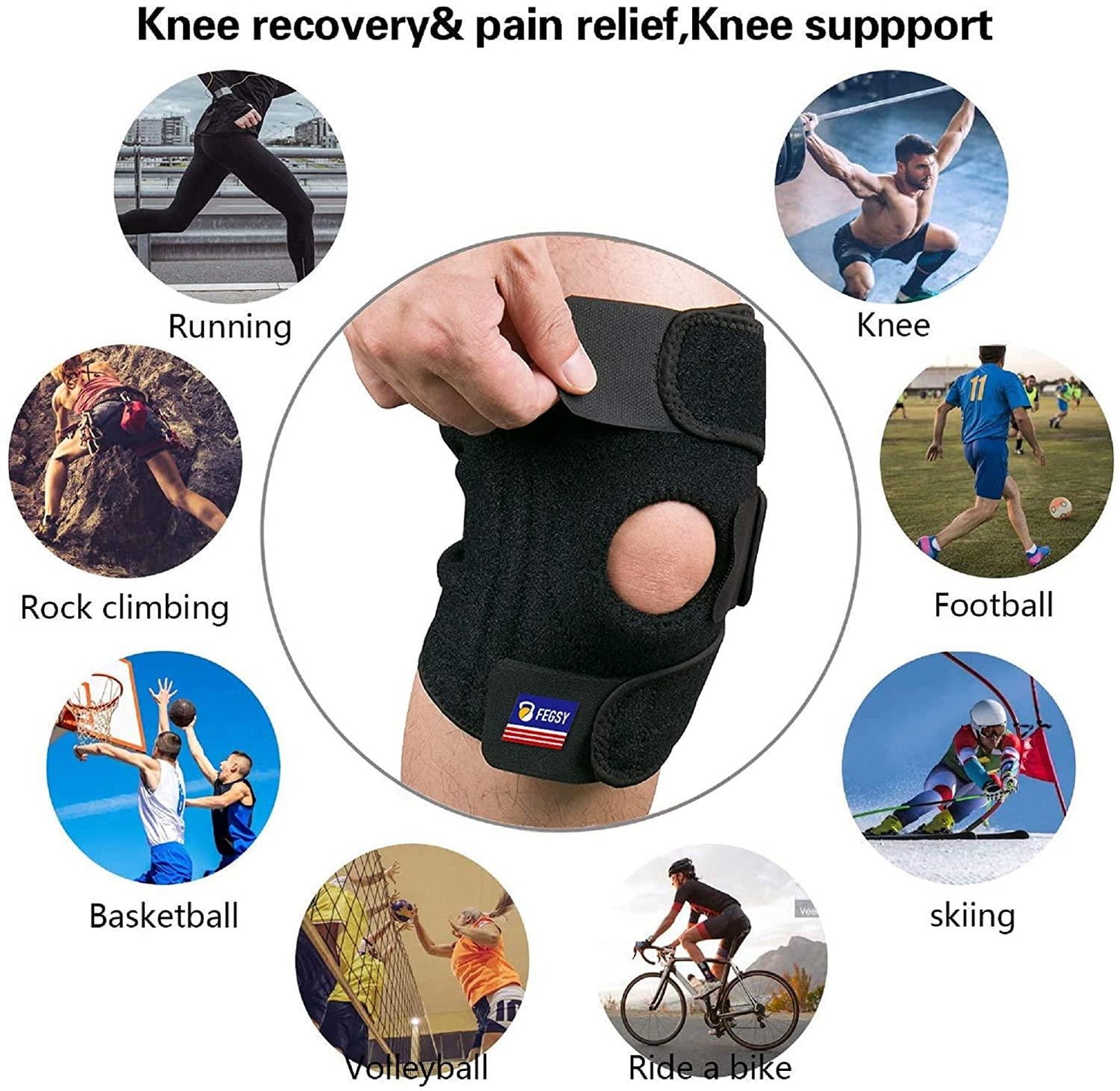 Adjustable Knee Cap Support Brace